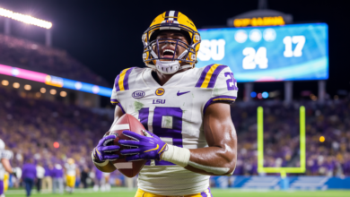 LSU Tigers Football vs South Alabama Football Match Player Stats