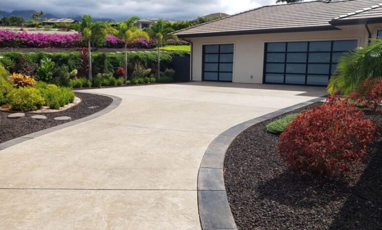 Exposed Concrete Driveway