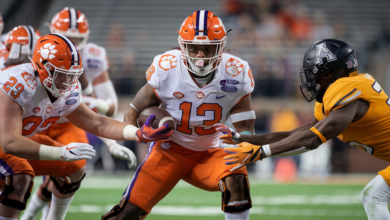 Clemson Tigers Football vs App State Football Match Player Stats